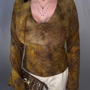 Y2k Flare Long Sleeve Tie Dye Top